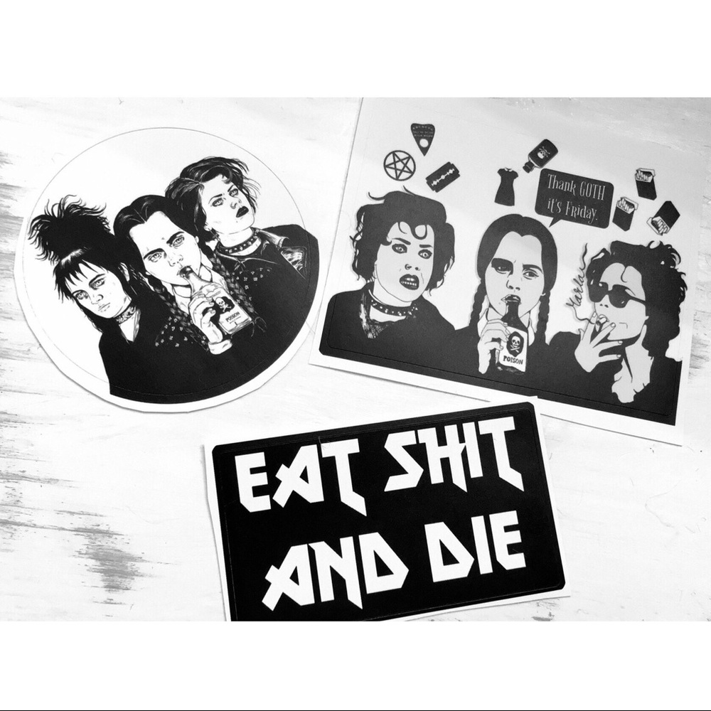Goth Girls 2 Piece Stickers Set - Picture 1 of 2